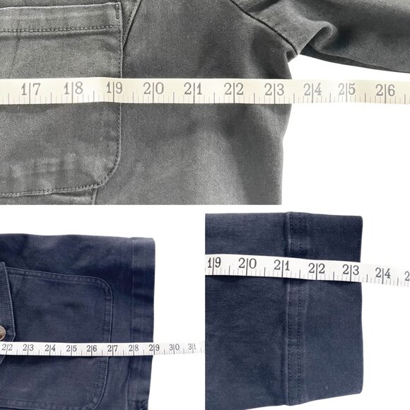 DG2 by Diane Gilman Jean Jacket Black Silver Button Front Denim Coat Size 1X New - Picture 4 of 7